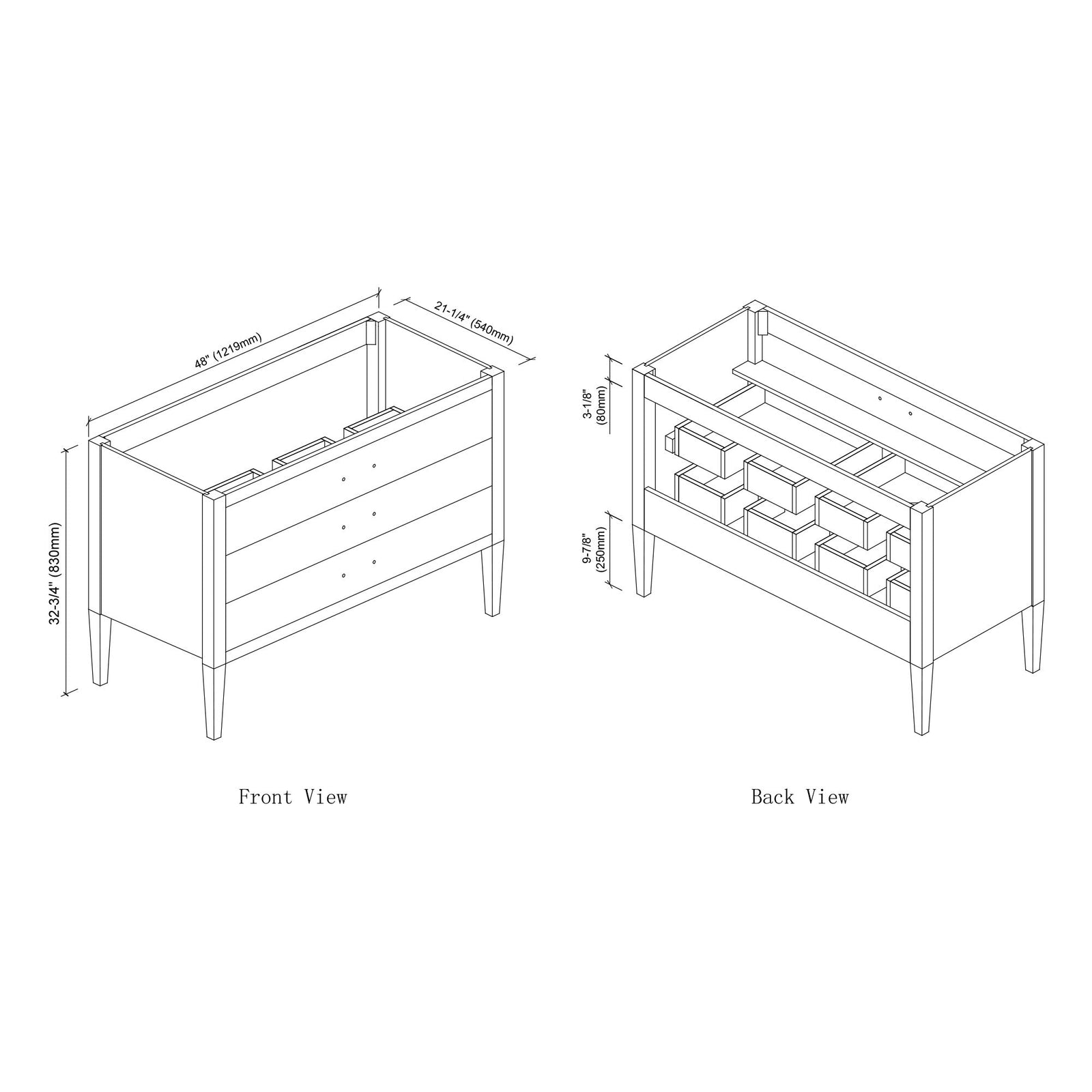 031 Series-48 Inch Bathroom Vanity Set