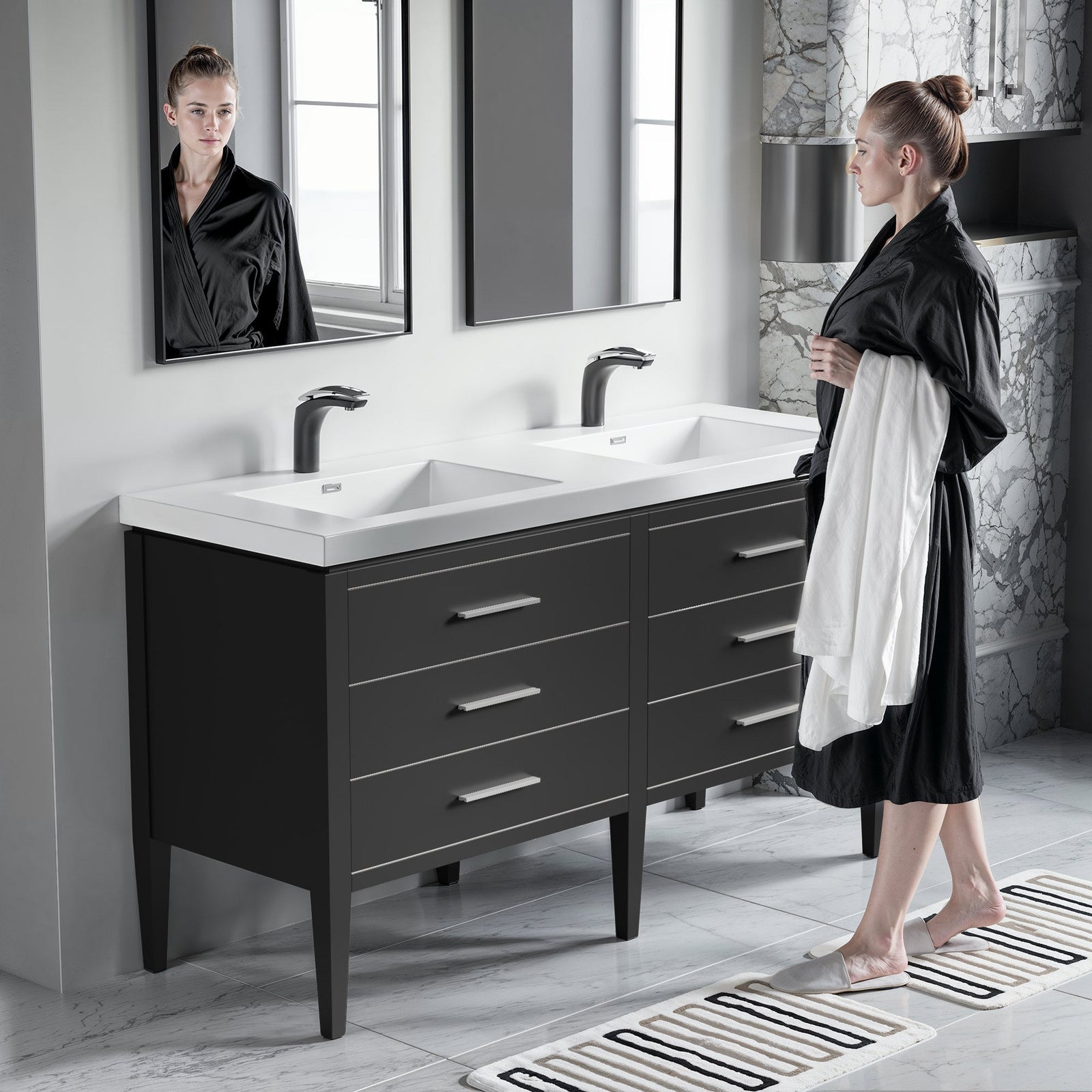 031 Series-60 Inch Bathroom Vanity Set