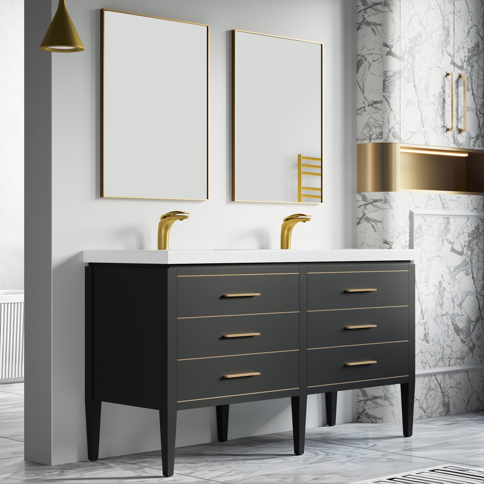 031 Series-60 Inch Bathroom Vanity Set