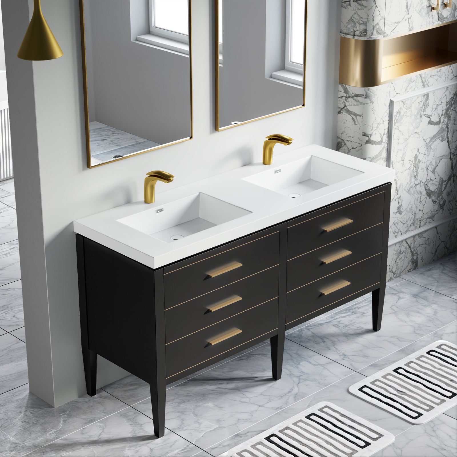 031 Series-60 Inch Bathroom Vanity Set