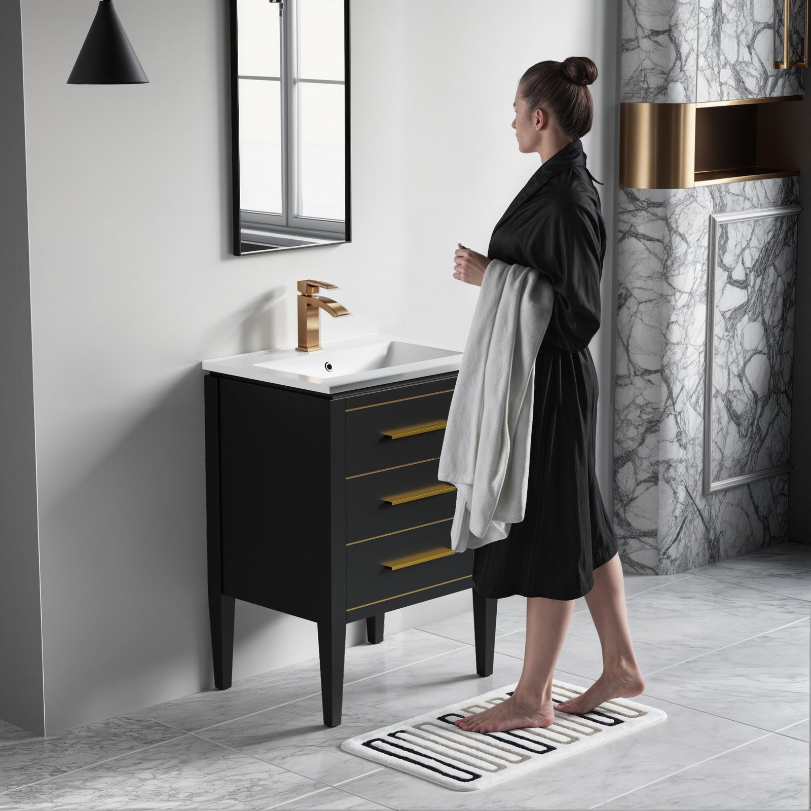 031 Series-24 Inch Bathroom Vanity Set