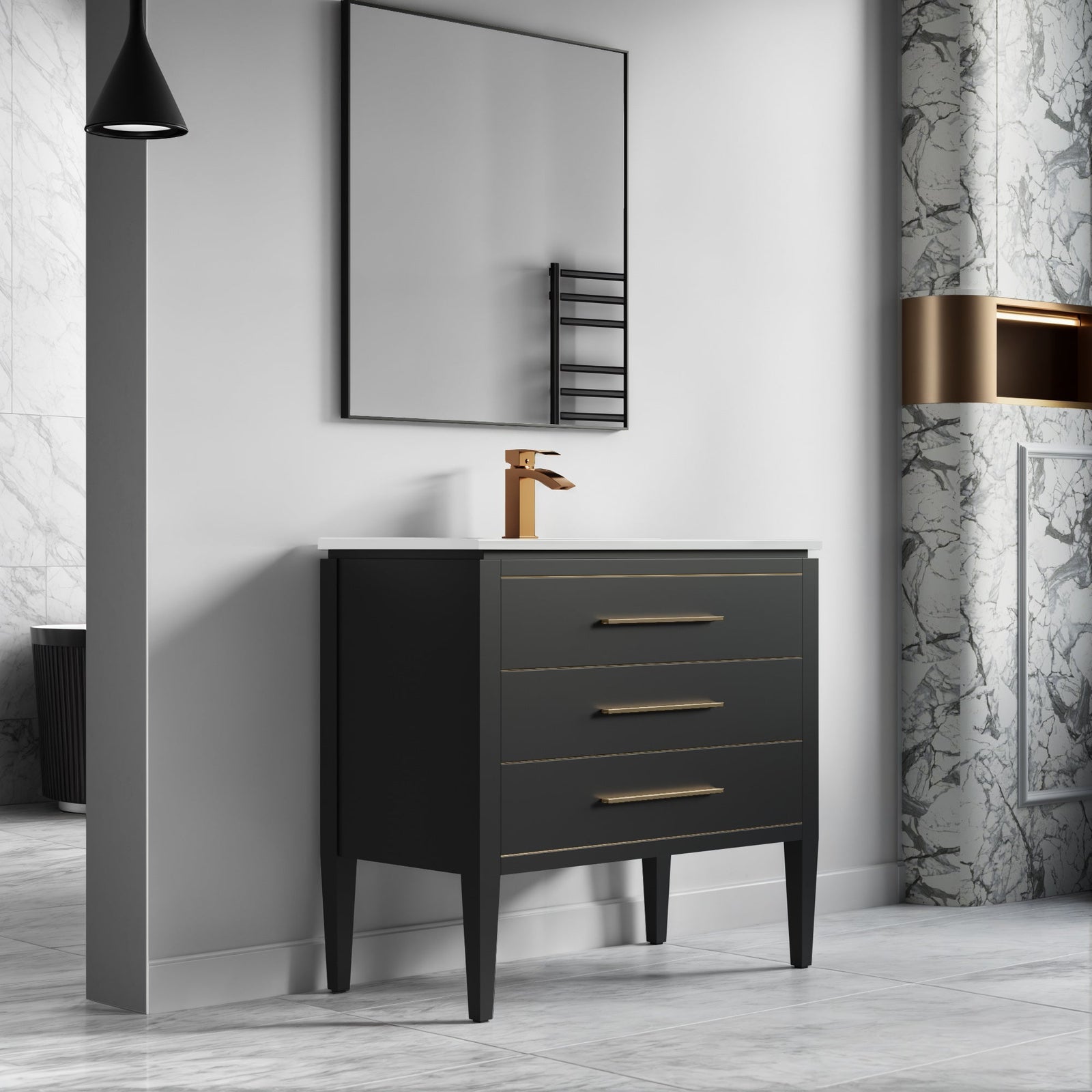 031 Series-36 Inch Bathroom Vanity Set