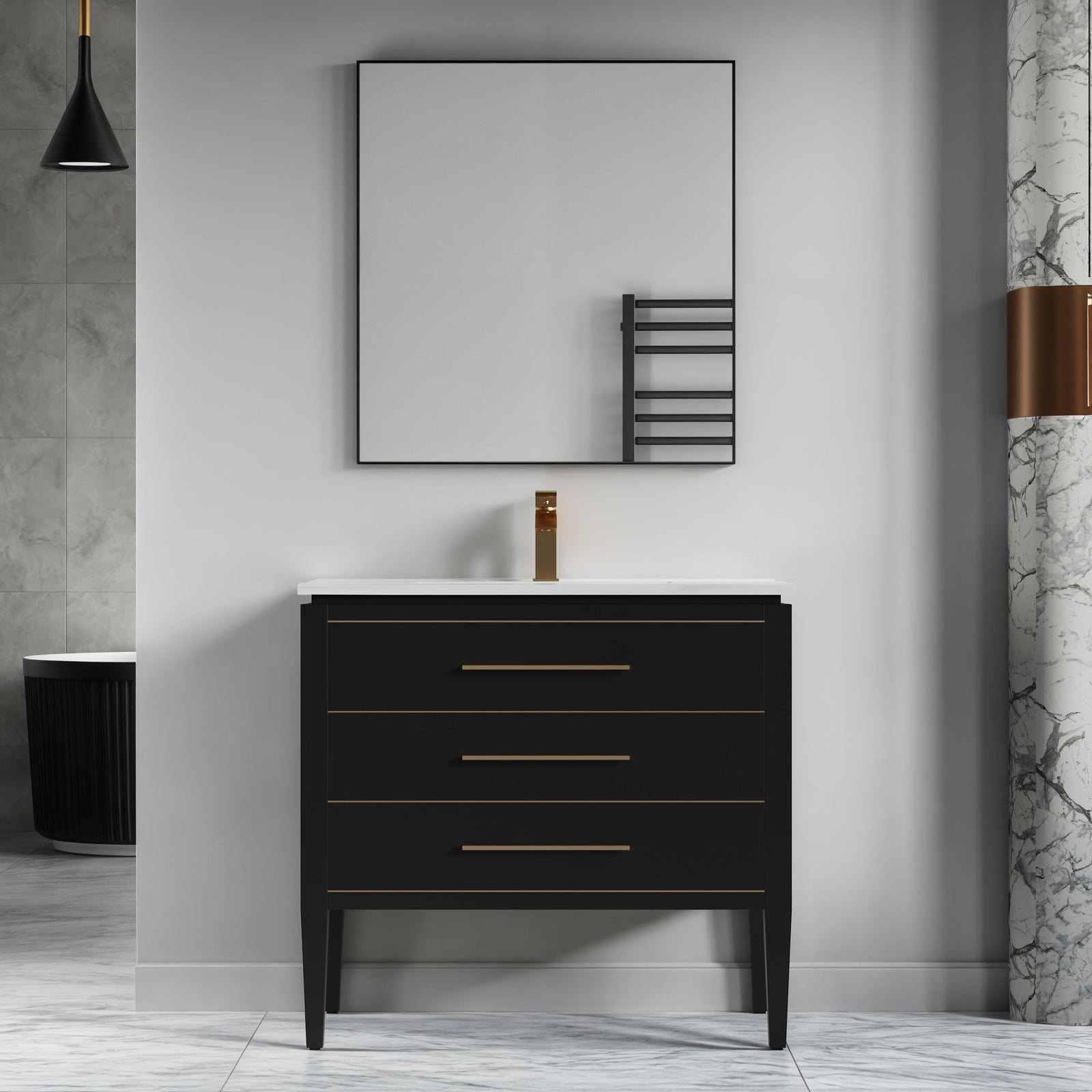 031 Series-36 Inch Bathroom Vanity Set