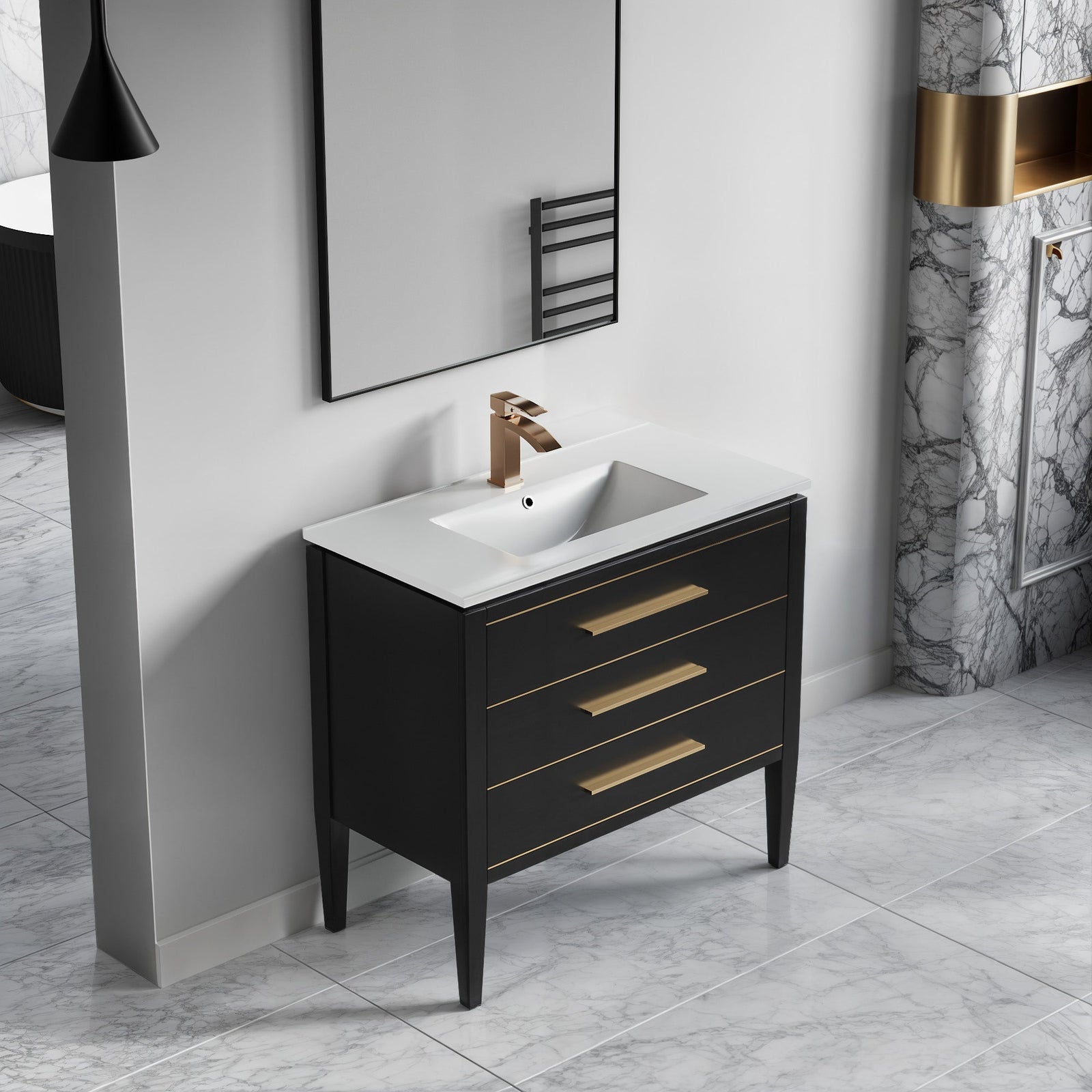 031 Series-36 Inch Bathroom Vanity Set