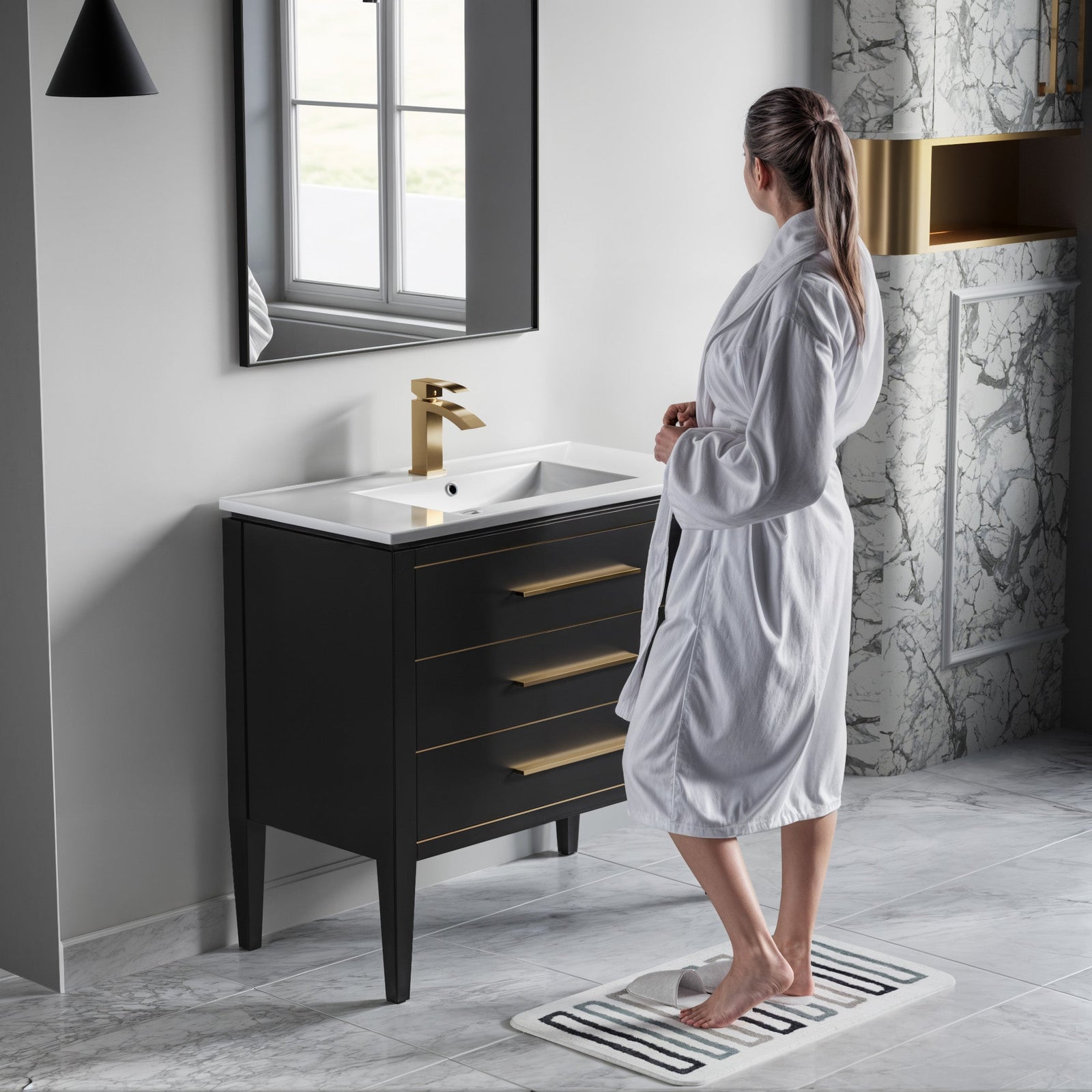 031 Series-36 Inch Bathroom Vanity Set