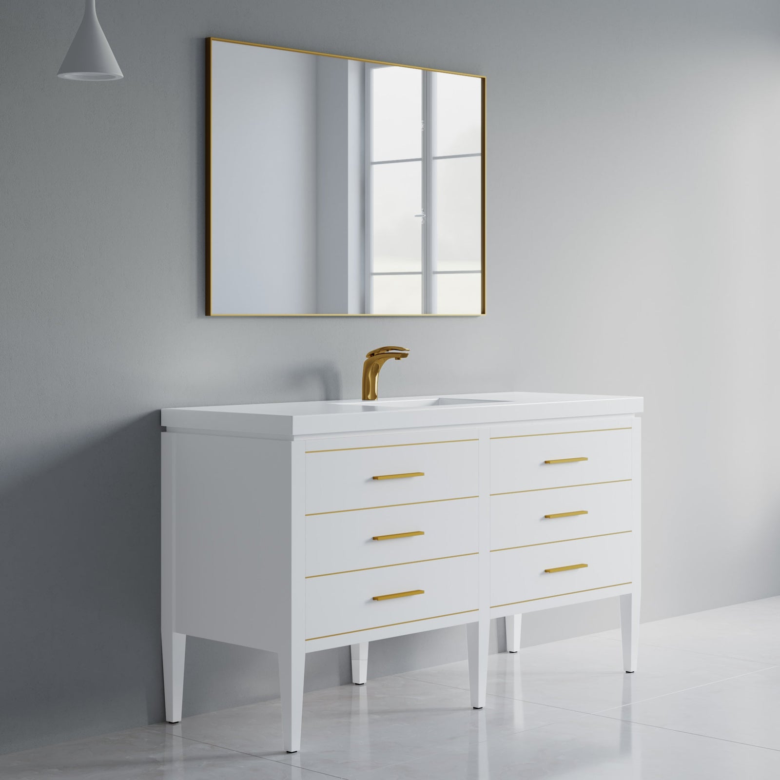 031 Series-60 Inch Bathroom Vanity Set