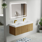 Dowell 48" Wall-Mounted/Floating Fluted Bathroom Vanity with Single/Double Basin ¡°(Three Soft-Close Doors - 032 48 Series