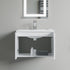 Dowell 24" Wall-Mounted/Floating Fluted Bathroom Vanity with Single Basin ¡°(Two Soft-Close Doors - 032 24 Series
