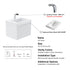 Dowell 24" Wall-Mounted/Floating Fluted Bathroom Vanity with Single Basin ¡°(Two Soft-Close Doors - 032 24 Series