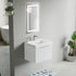 Dowell 24" Wall-Mounted/Floating Fluted Bathroom Vanity with Single Basin ¡°(Two Soft-Close Doors - 032 24 Series