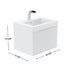 Dowell 24" Wall-Mounted/Floating Fluted Bathroom Vanity with Single Basin ¡°(Two Soft-Close Doors - 032 24 Series