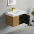 Dowell 24" Wall-Mounted/Floating Fluted Bathroom Vanity with Single Basin ¡°(Two Soft-Close Doors - 032 24 Series