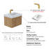 Dowell 24" Wall-Mounted/Floating Fluted Bathroom Vanity with Single Basin ¡°(Two Soft-Close Doors - 032 24 Series