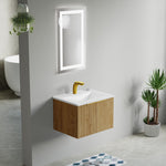 Dowell 24" Wall-Mounted/Floating Fluted Bathroom Vanity with Single Basin ¡°(Two Soft-Close Doors - 032 24 Series