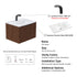 Dowell 24" Wall-Mounted/Floating Fluted Bathroom Vanity with Single Basin ¡°(Two Soft-Close Doors - 032 24 Series