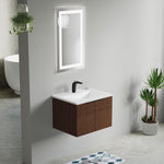 Dowell 24" Wall-Mounted/Floating Fluted Bathroom Vanity with Single Basin ¡°(Two Soft-Close Doors - 032 24 Series