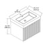 Dowell 24" Wall-Mounted/Floating Fluted Bathroom Vanity with Single Basin ¡°(Two Soft-Close Doors - 032 24 Series