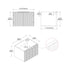Dowell 24" Wall-Mounted/Floating Fluted Bathroom Vanity with Single Basin ¡°(Two Soft-Close Doors - 032 24 Series