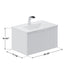Dowell 30" Wall-Mounted/Floating Fluted Bathroom Vanity with Single Basin ¡°(Two Soft-Close Doors - 032 30 Series