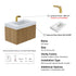Dowell 30" Wall-Mounted/Floating Fluted Bathroom Vanity with Single Basin ¡°(Two Soft-Close Doors - 032 30 Series