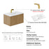 Dowell 30" Wall-Mounted/Floating Fluted Bathroom Vanity with Single Basin ¡°(Two Soft-Close Doors - 032 30 Series