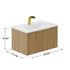 Dowell 30" Wall-Mounted/Floating Fluted Bathroom Vanity with Single Basin ¡°(Two Soft-Close Doors - 032 30 Series