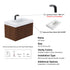 Dowell 30" Wall-Mounted/Floating Fluted Bathroom Vanity with Single Basin ¡°(Two Soft-Close Doors - 032 30 Series