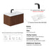 Dowell 30" Wall-Mounted/Floating Fluted Bathroom Vanity with Single Basin ¡°(Two Soft-Close Doors - 032 30 Series