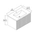 Dowell 30" Wall-Mounted/Floating Fluted Bathroom Vanity with Single Basin ¡°(Two Soft-Close Doors - 032 30 Series