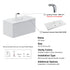 Dowell 36" Wall-Mounted/Floating Fluted Bathroom Vanity with Single Basin ¡°(Two Soft-Close Doors - 032 36 Series