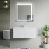 Dowell 36" Wall-Mounted/Floating Fluted Bathroom Vanity with Single Basin ¡°(Two Soft-Close Doors - 032 36 Series