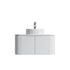 Dowell 36" Wall-Mounted/Floating Fluted Bathroom Vanity Combination Set - One 24" Fluted Base Vanity, Two Fluted Arc Sides, One Sintered Stone Top, One Fluted Vessel Sink - 032 36R Series