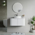 Dowell 36" Wall-Mounted/Floating Fluted Bathroom Vanity Combination Set - One 24" Fluted Base Vanity, Two Fluted Arc Sides, One Sintered Stone Top, One Fluted Vessel Sink - 032 36R Series
