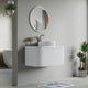 Dowell 36" Wall-Mounted/Floating Fluted Bathroom Vanity Combination Set - One 24" Fluted Base Vanity, Two Fluted Arc Sides, One Sintered Stone Top, One Fluted Vessel Sink - 032 36R Series