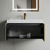 Dowell 36" Wall-Mounted/Floating Fluted Bathroom Vanity with Single Basin ¡°(Two Soft-Close Doors - 032 36 Series