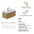 Dowell 36" Wall-Mounted/Floating Fluted Bathroom Vanity with Single Basin ¡°(Two Soft-Close Doors - 032 36 Series