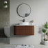 Dowell 36" Wall-Mounted/Floating Fluted Bathroom Vanity Combination Set - One 24" Fluted Base Vanity, Two Fluted Arc Sides, One Sintered Stone Top, One Fluted Vessel Sink - 032 36R Series