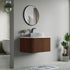 Dowell 36" Wall-Mounted/Floating Fluted Bathroom Vanity Combination Set - One 24" Fluted Base Vanity, Two Fluted Arc Sides, One Sintered Stone Top, One Fluted Vessel Sink - 032 36R Series