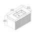 Dowell 36" Wall-Mounted/Floating Fluted Bathroom Vanity with Single Basin ¡°(Two Soft-Close Doors - 032 36 Series