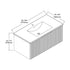 Dowell 36" Wall-Mounted/Floating Fluted Bathroom Vanity with Single Basin ¡°(Two Soft-Close Doors - 032 36 Series