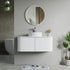 Dowell 42" Wall-Mounted/Floating Fluted Bathroom Vanity Combination Set - One 30" Fluted Base Vanity, Two Fluted Arc Sides, One Sintered Stone Top, One Fluted Vessel Sink - 032 42R Series