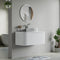 Dowell 42" Wall-Mounted/Floating Fluted Bathroom Vanity Combination Set - One 30" Fluted Base Vanity, Two Fluted Arc Sides, One Sintered Stone Top, One Fluted Vessel Sink - 032 42R Series