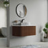 Dowell 42" Wall-Mounted/Floating Fluted Bathroom Vanity Combination Set - One 30" Fluted Base Vanity, Two Fluted Arc Sides, One Sintered Stone Top, One Fluted Vessel Sink - 032 42R Series