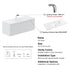 Dowell 48" Wall-Mounted/Floating Fluted Bathroom Vanity with Single/Double Basin ¡°(Three Soft-Close Doors - 032 48 Series