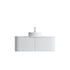 Dowell 48" Wall-Mounted/Floating Fluted Bathroom Vanity Combination Set - One 36" Fluted Base Vanity, Two Fluted Arc Sides, One Sintered Stone Top, With/Without One Fluted Vessel Sink - 032 48R Series