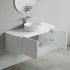 Dowell 48" Wall-Mounted/Floating Fluted Bathroom Vanity Combination Set - One 36" Fluted Base Vanity, Two Fluted Arc Sides, One Sintered Stone Top, With/Without One Fluted Vessel Sink - 032 48R Series