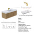 Dowell 48" Wall-Mounted/Floating Fluted Bathroom Vanity with Single/Double Basin ¡°(Three Soft-Close Doors - 032 48 Series