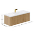 Dowell 48" Wall-Mounted/Floating Fluted Bathroom Vanity with Single/Double Basin ¡°(Three Soft-Close Doors - 032 48 Series