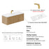 Dowell 48" Wall-Mounted/Floating Fluted Bathroom Vanity with Single/Double Basin ¡°(Three Soft-Close Doors - 032 48 Series