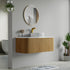 Dowell 48" Wall-Mounted/Floating Fluted Bathroom Vanity Combination Set - One 36" Fluted Base Vanity, Two Fluted Arc Sides, One Sintered Stone Top, With/Without One Fluted Vessel Sink - 032 48R Series